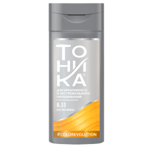 Dažomasis plaukų balzamas " Tonika - 8.33" electric mango, 150 ml (geriausias iki 2023m. rugpjūčio pabaigos)